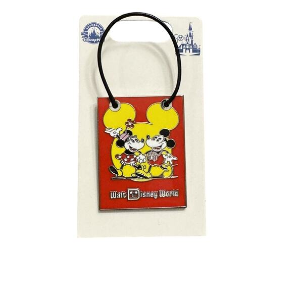 Disney Parks Mickey and Minnie Mouse Shopping Bag Pin Walt Disney World NEW - Picture 1 of 3